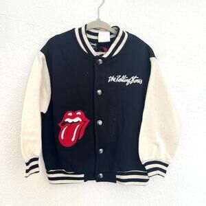 Zara Kids Rolling Stones Bomber Jacket Size 4Y NWT